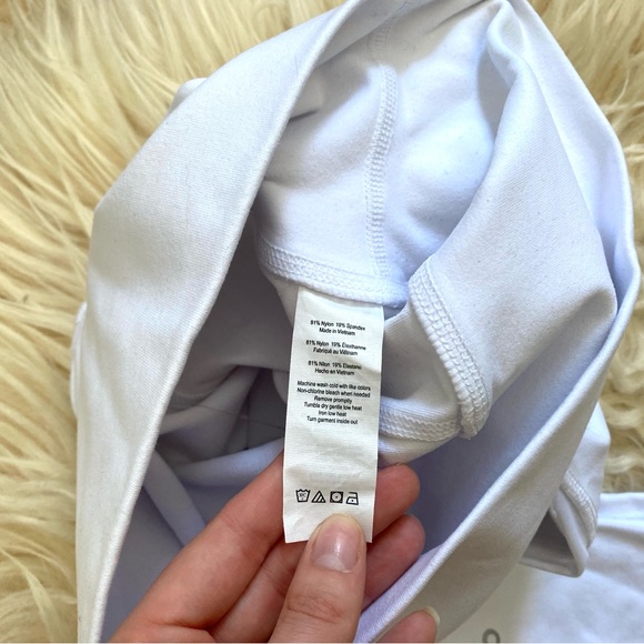 Alo Yoga Mesh White Crop Athletic Leggings - Picture 5 of 6